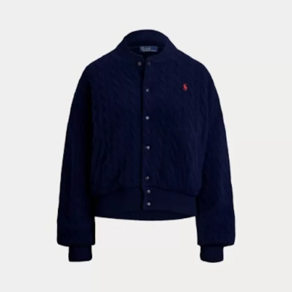 Bomber in lana e cashmere a trecce - immagine 2