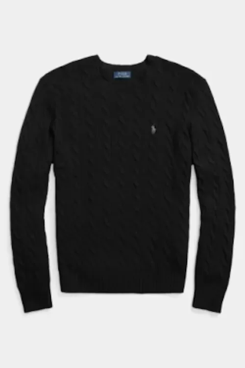 Maglia in lana e cashmere a trecce