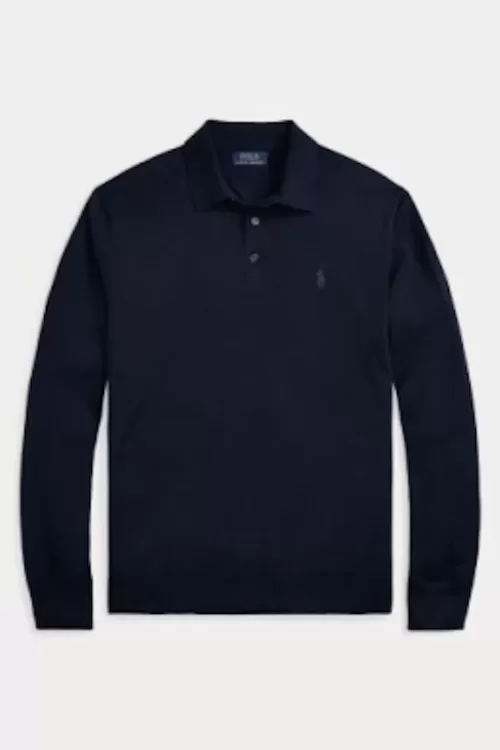 Maglia in lana con colletto polo