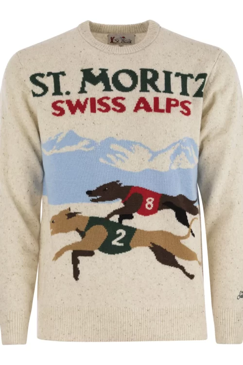 MC2 Saint Barth – Maglia Con Scritta ST. Mortiz Swiss Alps