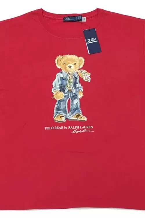 Polo Ralph Lauren – T-Shirt Bear In Jersey Di Cotone